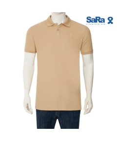 SaRa  Mens Polo Shirt (MPO162FKC-Brown), Size: S