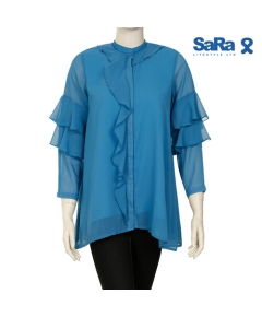 SaRa Ladies Fashion Tops (WFT502YJ-Blue), Size: S