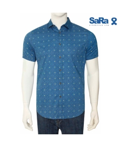 SaRa Mens Short Sleeve Shirt (MSCS92ACC-Printed), Size: S