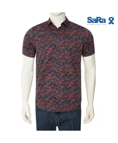 SaRa Mens Short Sleeve Shirt (MSCS92ACD-Printed), Size: S