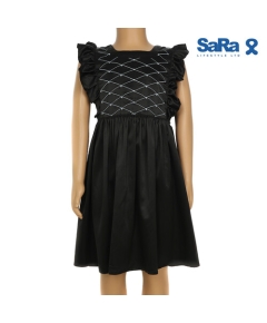 SaRa Girls Frock (GFR11YHBK-Black), Baby Dress Size: 2-3 years