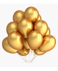 20 Pcs Glossy Monty Balloon - Golden Color