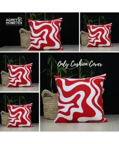 Cushion Cover, Red & Black (20''x20'') Set of 5_79338