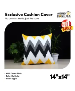 Exclusive Cushion Cover, Multicolor, (16x16) Buy 1 Get 1 Free_78951