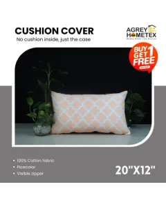 Decorative Cushion Cover, Picecolor (20x12) Buy 1 Get 1 Free_78358