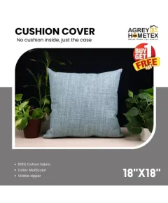 Decorative Cushion Cover, Multicolor (18x18) Buy 1 Get 1 Free_78557