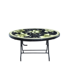 Dining Table 6 Seat Oval S/L Print Elite Black