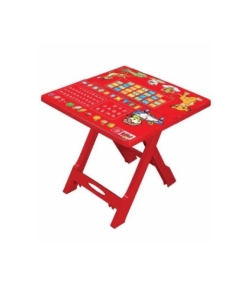 Baby Folding Table Printed ABC Red