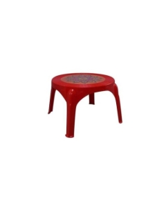 Caino Center Table Ro Printed Crown Red