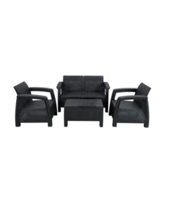 Caino Sofa 4 Pcs Set W/O Foam Black