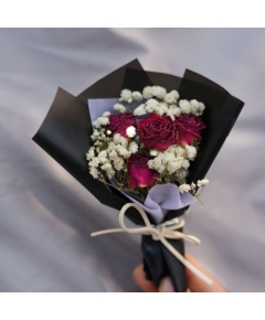 Mini Dried Flower Bouquet With Wish Card