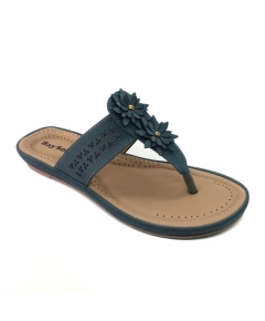 BAY SOFT Ladies Open Flats Blue Shoes