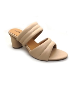 LARA CLARA Ladies Open HEEL Yellow Beige Gold Shoes