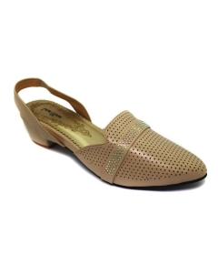 BAY Ladies Open HEEL Yellow Beige Gold Shoes