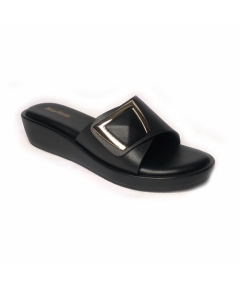 Bay Ladies Open HEEL Black Shoes