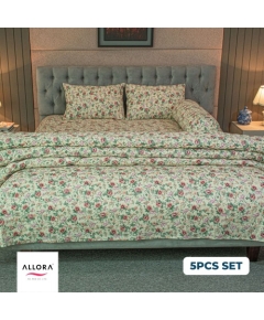 Spring Serenity Comforter Bedding Set – Green (5 PCs)