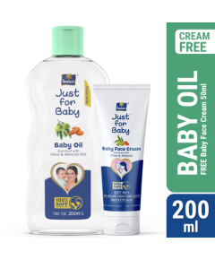 Parachute Just for Baby - Baby Oil 200ml (Baby Face Cream 50g FREE)