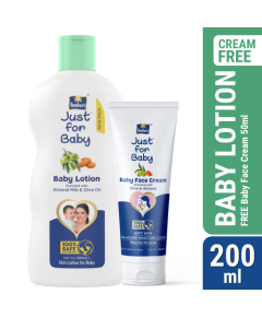 Parachute Just for Baby - Baby Lotion 200ml (Baby Face Cream 50g FREE)