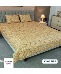 Spring Serenity Print Bedsheet – Yellow