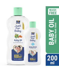 Parachute Just for Baby - Baby Oil 200ml (Baby Wash 100ml FREE)