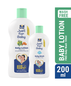 Parachute Just for Baby - Baby Lotion 200ml (Baby Wash 100ml FREE)