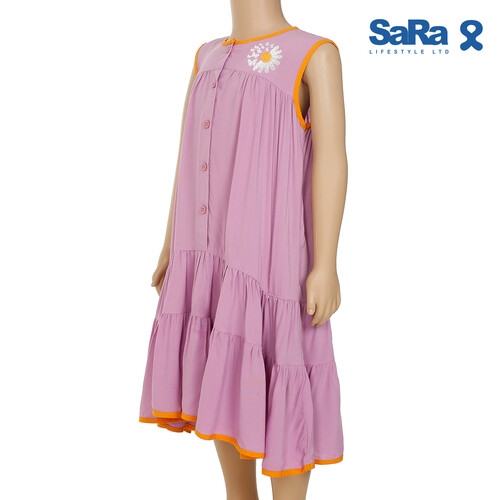 SaRa Girl's Frock (GFR31YKK-Smoky Grape), Baby Dress Size: 2-3 years, 2 image