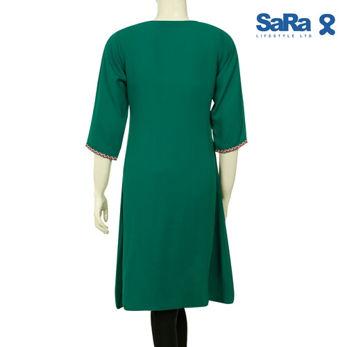 SaRa Ladies Ethnic (WKU62AH-Green), Size: S, 3 image