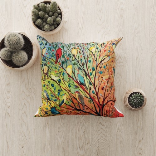 5 pc beautiful birds city of nature pillow covers 16/16