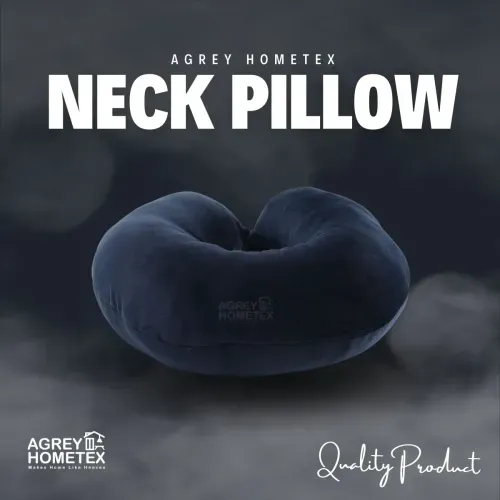 Regular Neck Pillow, Navy Blue, 78941