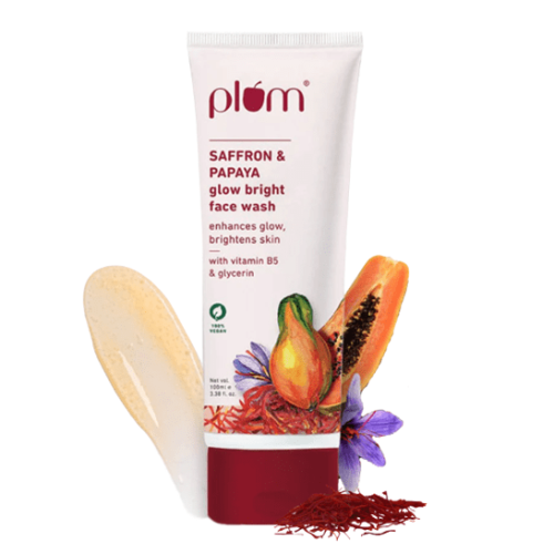 Plum Saffron & Papaya Glow Bright Face Wash